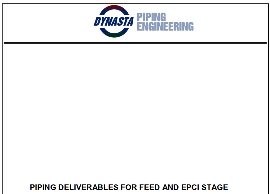 DNS-PIP-001 Piping Deliverables